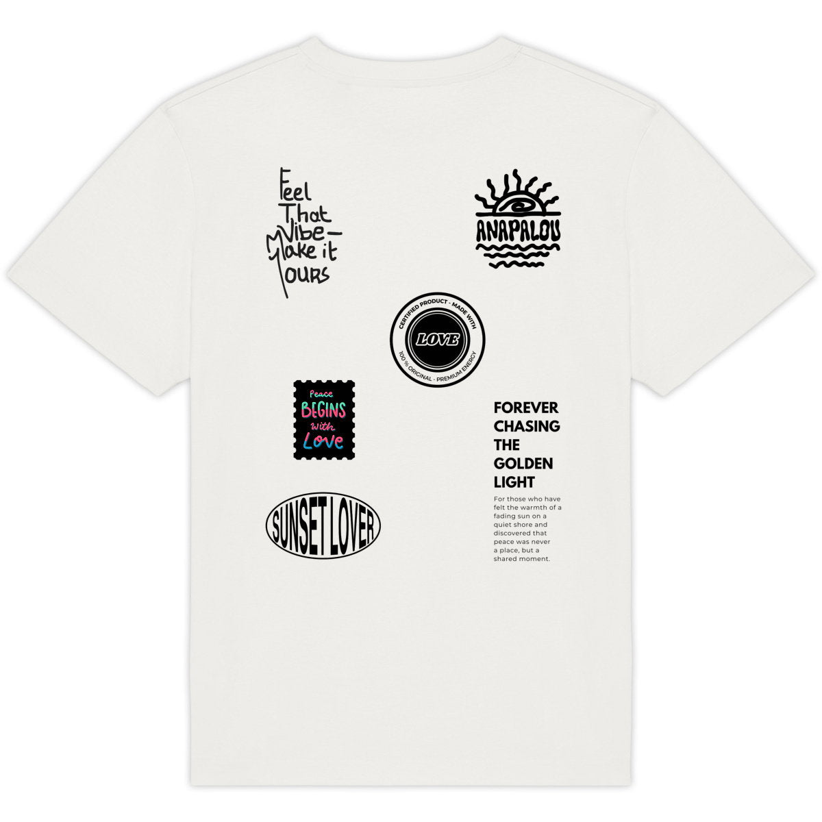 T-shirt Oversize Coton Bio GOTS - Sunset Lover - dos_0