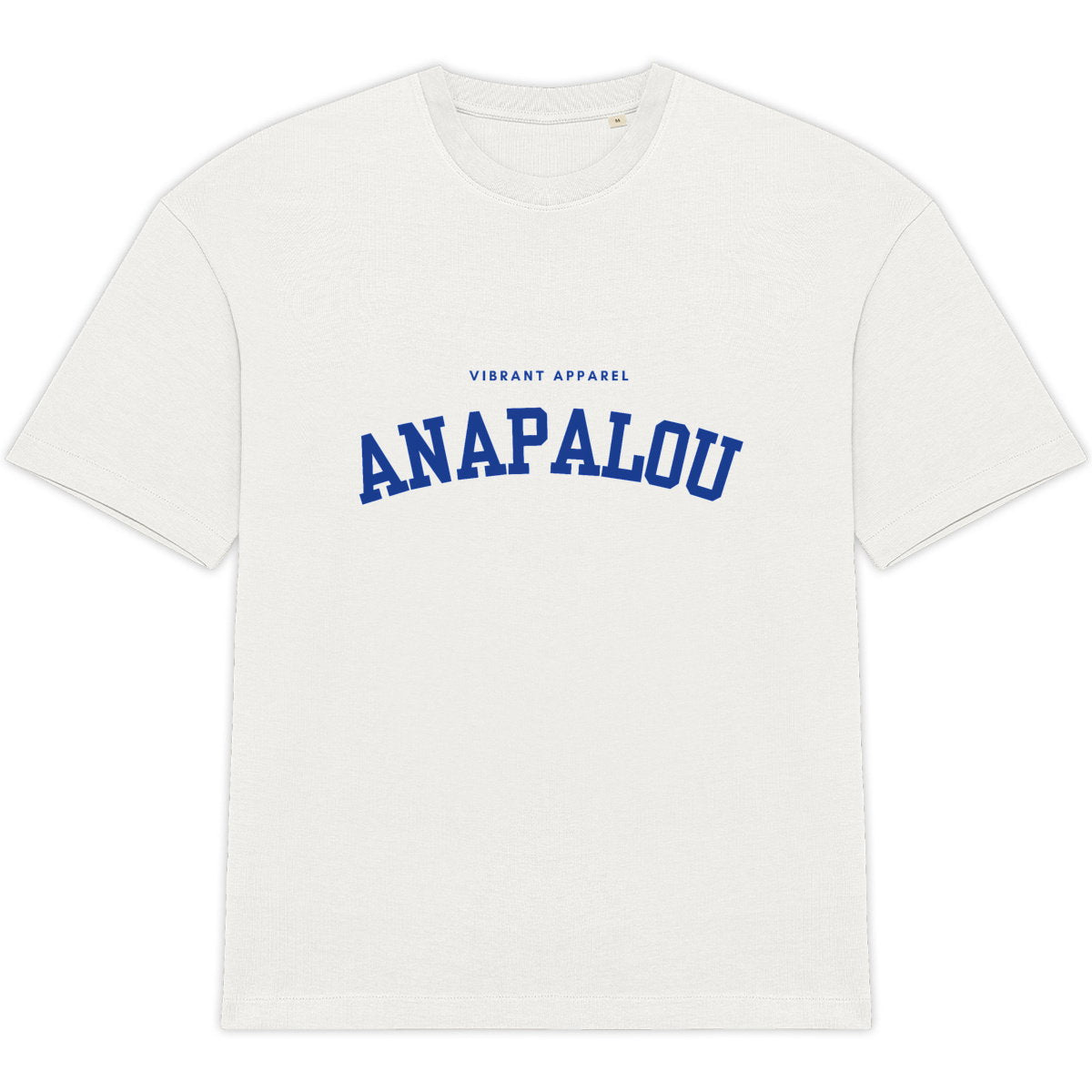 T-shirt Oversize Coton Bio Cardé - Logo Collegiate Anapalou - face_0