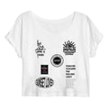 T-shirt Crop Top Coton Bio GOTS - Sunset Lover Edition - face_blanc