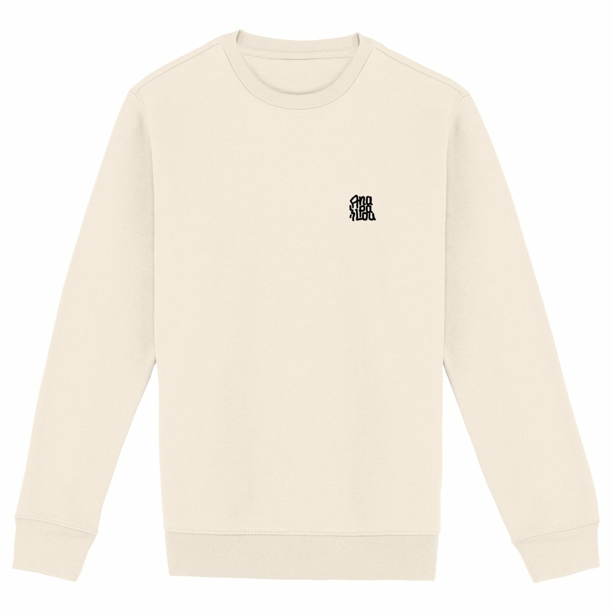 Sweat Heavyweight GOTS Ivory - Left Chest Logo - face_ivoire
