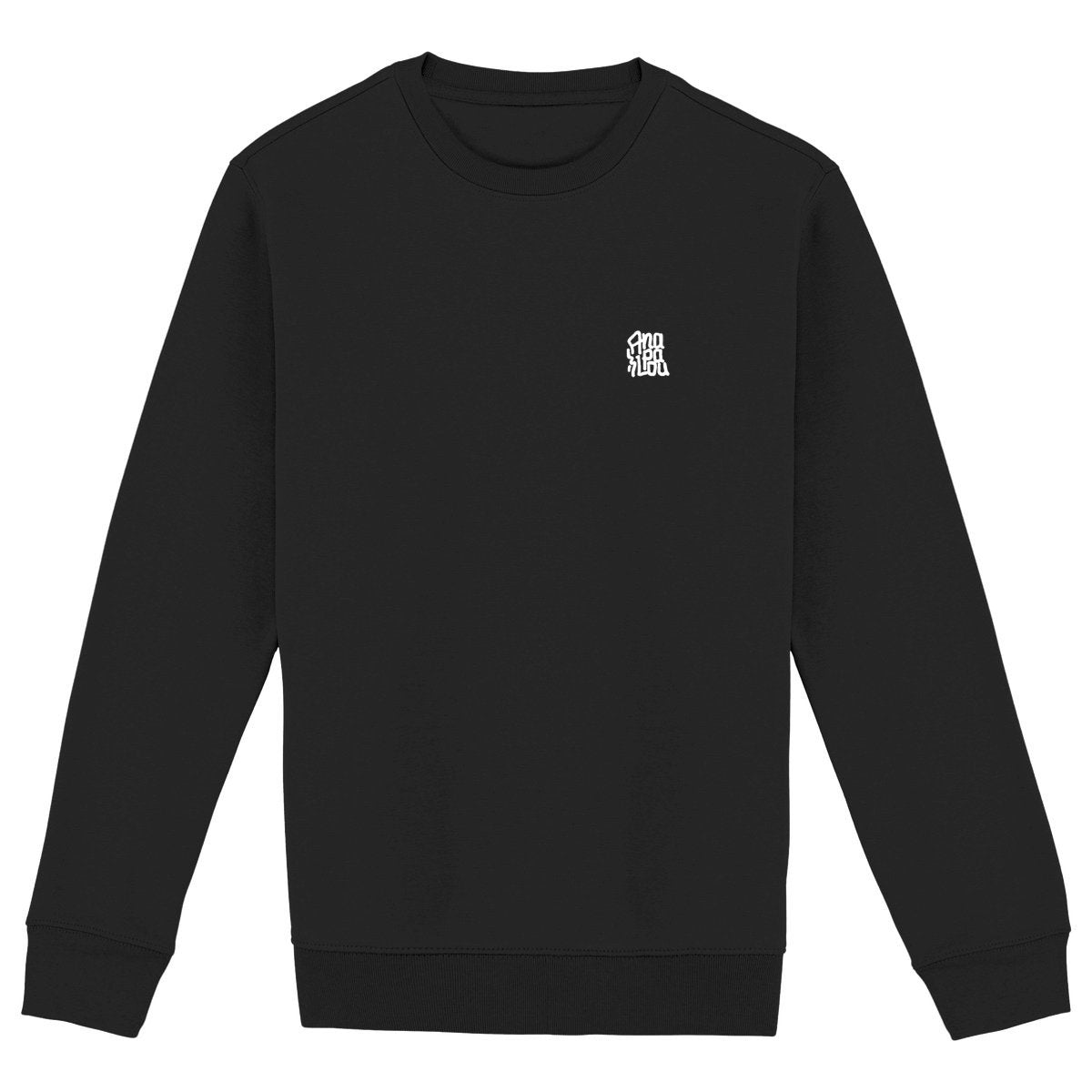 Sweat Heavyweight GOTS - Left Chest Logo - face_noir
